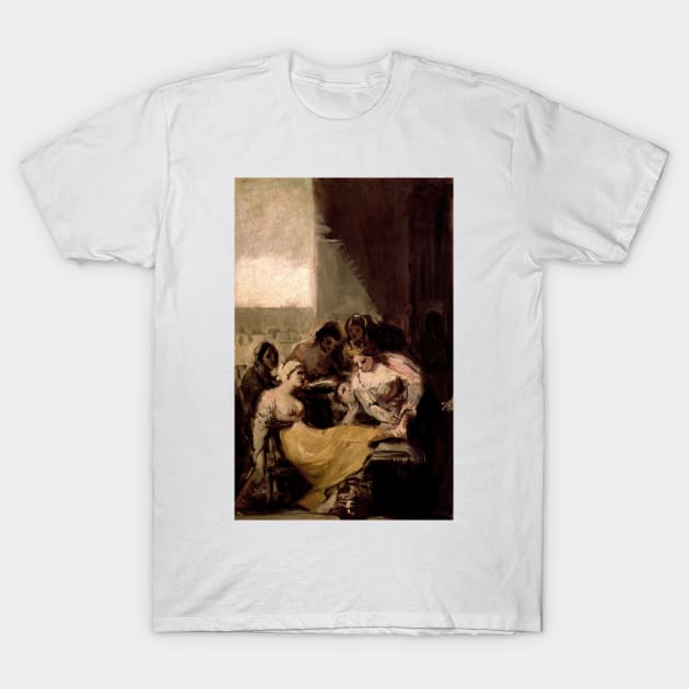 Saint Isabel of Portugal Healing the Wounds of a Sick Woman by Francisco Goya T-Shirt by Classic Art Stall